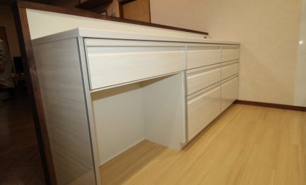 【カウンターユニット】(３段引出し)×２
【カウンターユニット】(１段引出し+オープン)